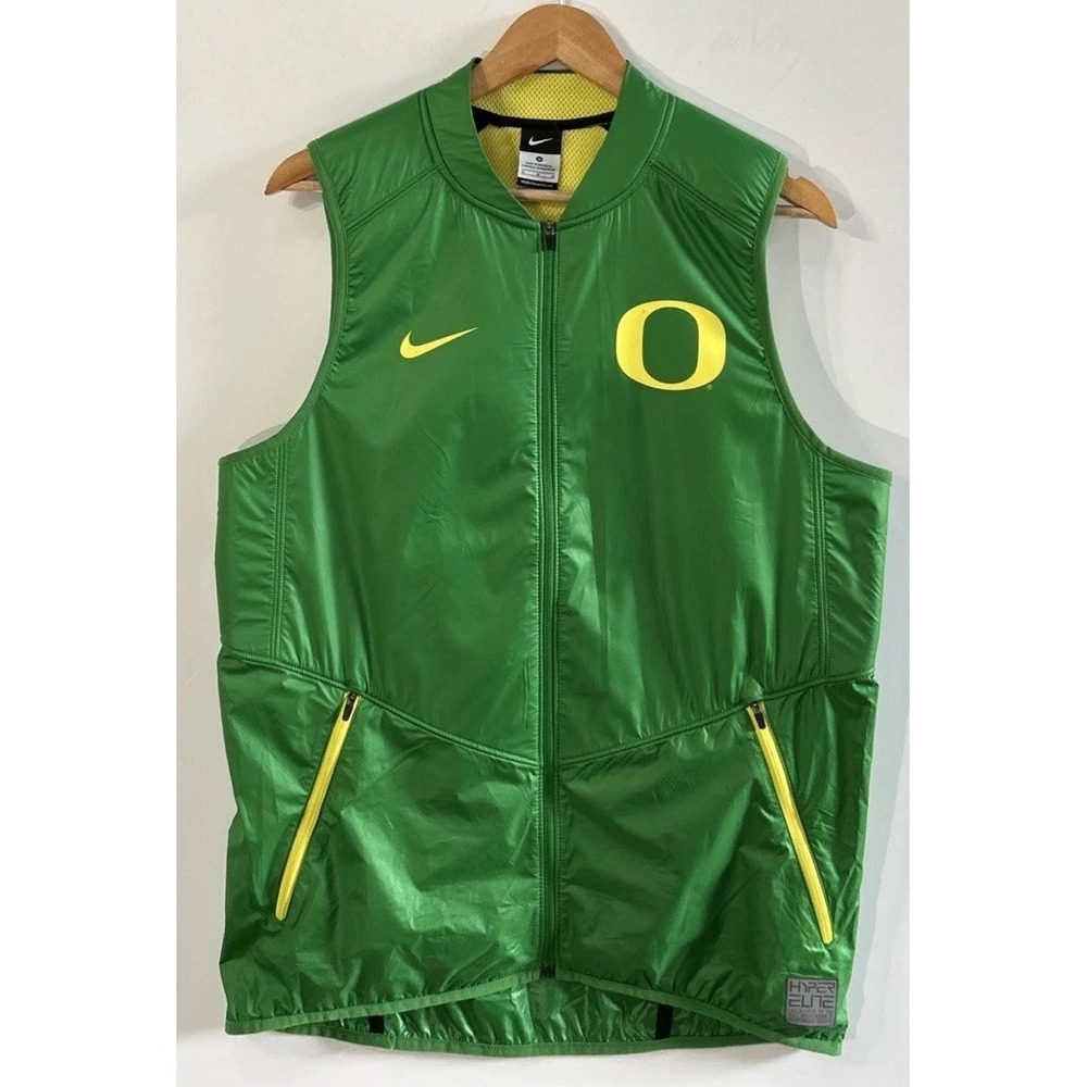 Mens Oregon Ducks Nike Hyper Elite Team Issue‎ NCAA Full Zip Vest Jacket Med EC